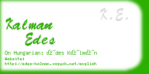 kalman edes business card